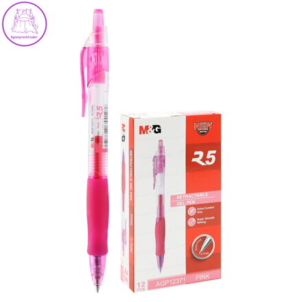 Pero gelové M&G R5 hrot 0,7 mm - růžová náplň