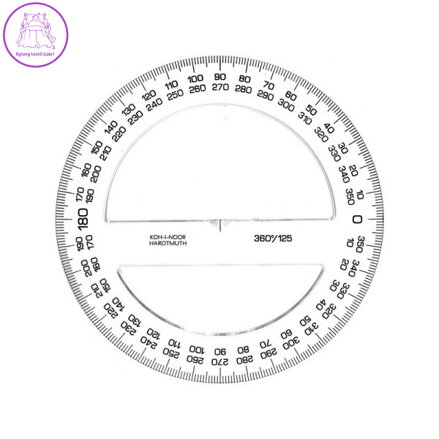Úhloměr 360/125 KOH-I-NOOR 746328 čirý