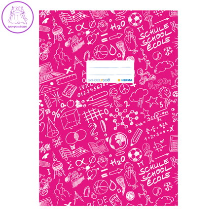 Obal na sešit Schooldoo A4 tm.růžová / 1ks