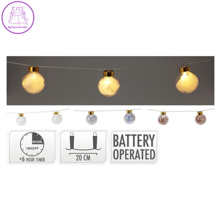 Světelná řetěz LED lampičky s časovačem (3 varianty)