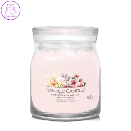Svíčka Yankee Candle - PINK CHERRY & VANILLA, střední