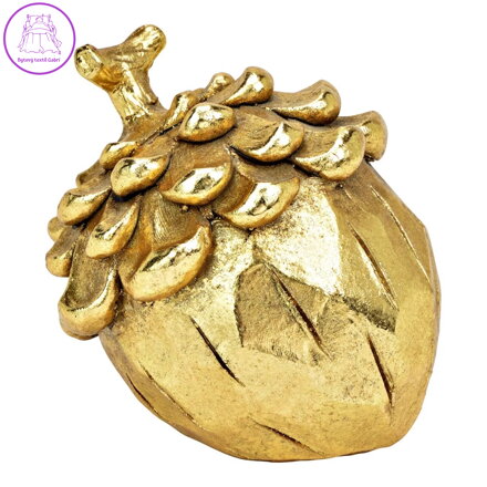 Vánoční dekorace žalud 9 cm - zlatá