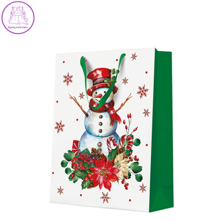 Dárková taška velká - Snowman 30x12x41 cm