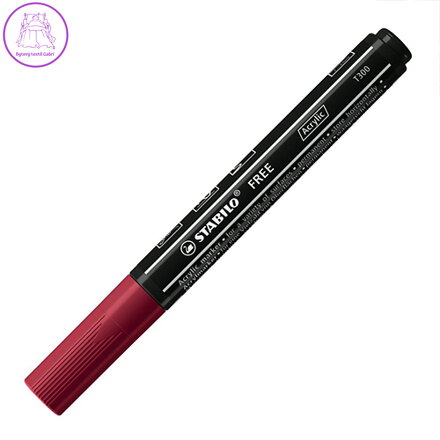Akrylový popisovač STABILO FREE Acrylic T300 Kulatý hrot 2-3 mm - purpurový