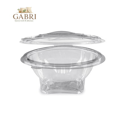 Miska kulatá průhledná s víčkem 500ml, (50ks)