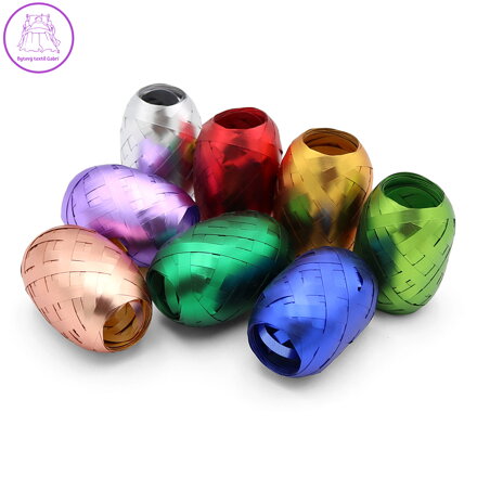 Stuha 5 mm x 10 m /vajíčko (směs 8 metalických, matných barev /cena 1ks)