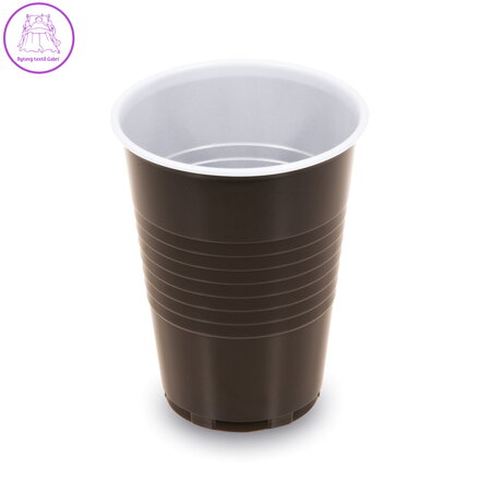 Automatový kelímek hnědo-bílý 0,18 l / prům. 70 mm, bal. 100 ks