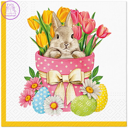 Ubrousky PAW L 33x33cm Flower Bunny