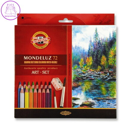 Pastelky KOH-I-NOOR Mondeluz, akvarelové, sada 72 ks