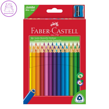 Pastelky Faber-Castell Grip Junior 30 barev + ořezávatko