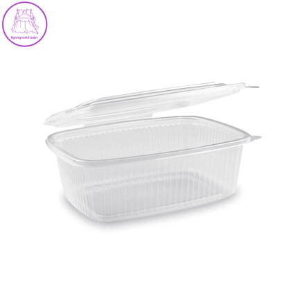 Miska (PP) s víčkem oválná průhledná 1000ml [50 ks]