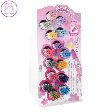 Oboustranný popisovač M & G v peru Sakura - 216 ks / displej