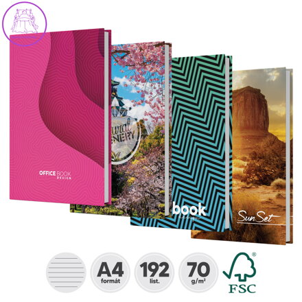 Kniha záznamová linkovaná A4 (192-listová)