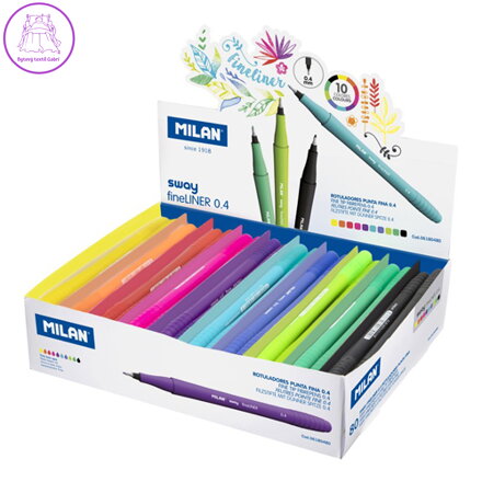 Liner MILAN Sway Fineliner 0,4 mm - sada 80 ks