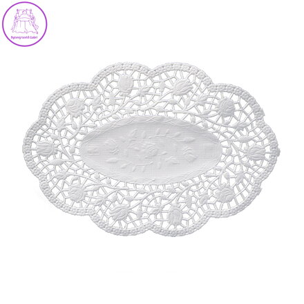 Krajky dekor. oválné 36 x 28 cm (100 ks v bal.)