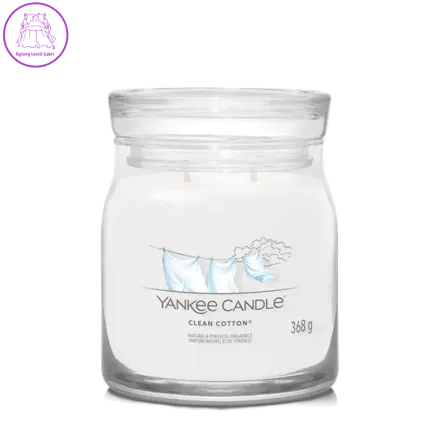 Svíčka Yankee Candle - CLEAN COTTON, střední