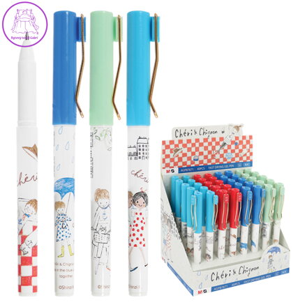 Pero gelové M&G Chéri & Chignon 0,7 mm, modré