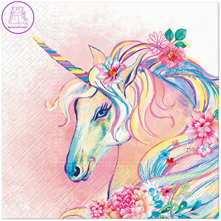 Ubrousky PAW L 33x33cm Unicorn Flower Head