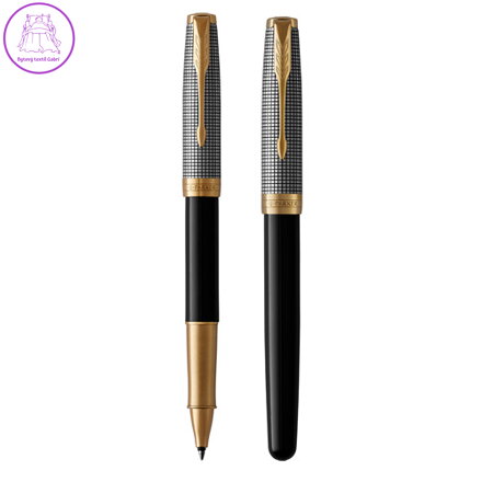 Roller PARKER Sonnet Silver & Black GT -F- black