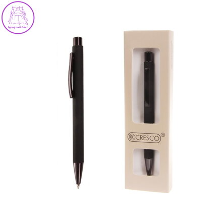 Pero kuličkové CITY černé v dárkové krabičce, modrá náplň