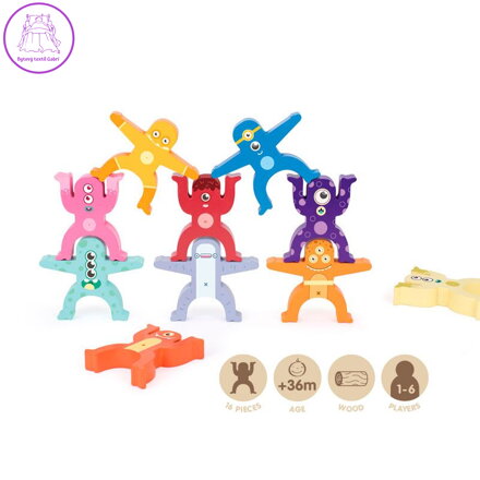 Edukační hračka dřevěná - Aliens Tower