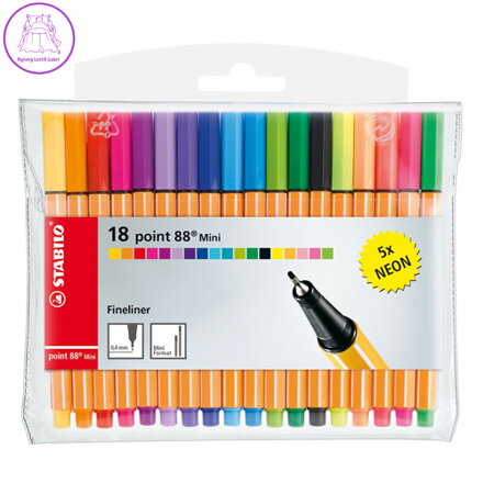 Liner STABILO point 88 mini sada 18 ks