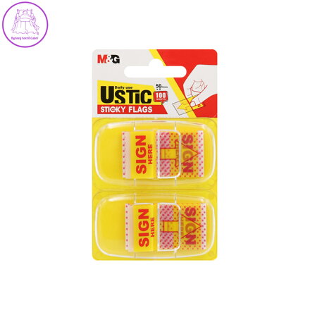 Lepicí záložky M&G plastové 44x25 mm (100 ks)