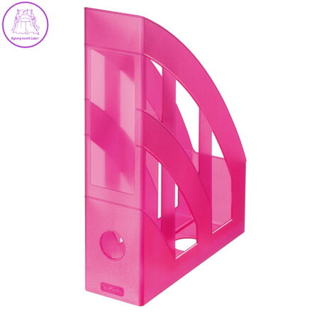 Stojan na časopisy - Classic růžový - transparent.