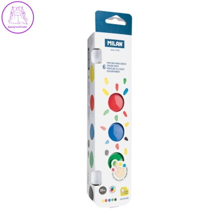 Barvy prstové MILAN 25 ml - sada 6 barev