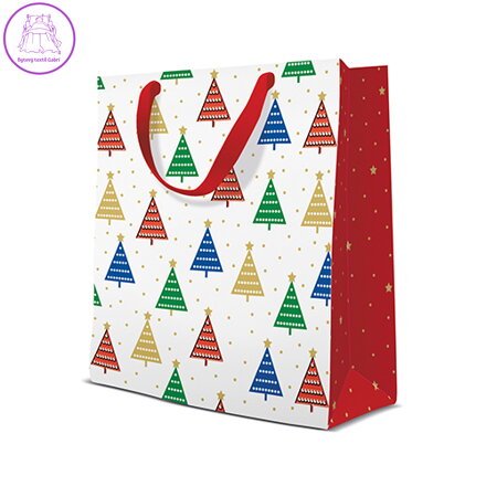 Dárková taška PAW Colorful Christmas Trees