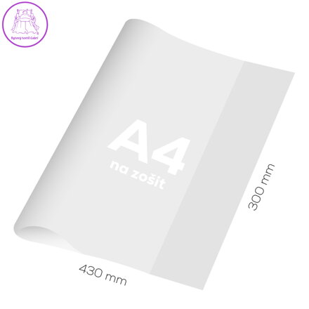 Obal na sešit A4 PVC hrubý transparentní 110 mic / 1ks