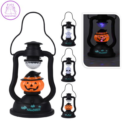 Lucerna na Halloween párty 20 cm, se zvukem (mix 3 designů)