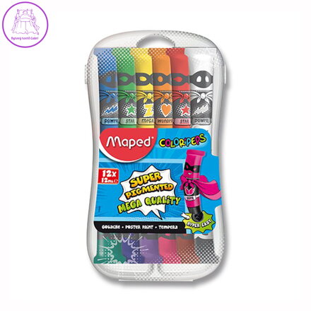 Temperové barvy MAPEDColor´ Peps 12x12 ml v plast. boxe