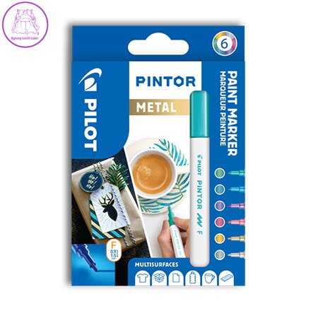 Dekorační popisovač "Pintor Metal", sada 6 ks, hrot F