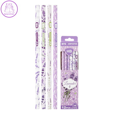 Tužka grafitová M&G trojhranná HB, Lavender