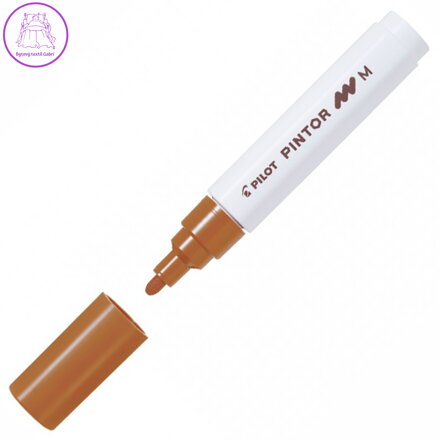 Pintor, PO, Medium, akrylový popisovač hnědá
