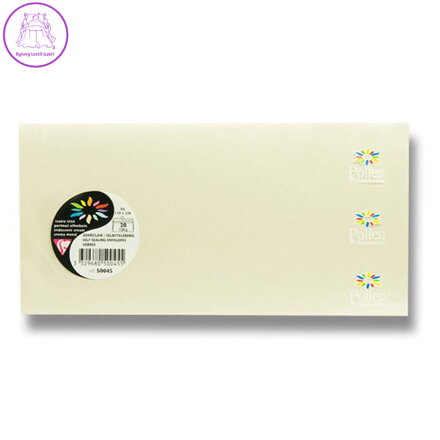 Obálka CF - DL perleť. krémová samolep.120g (20ks)