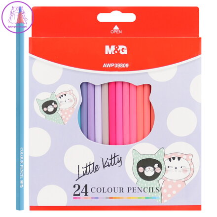 Pastelky šestihranné M&G So Many Cats Pastel - sada 24 ks