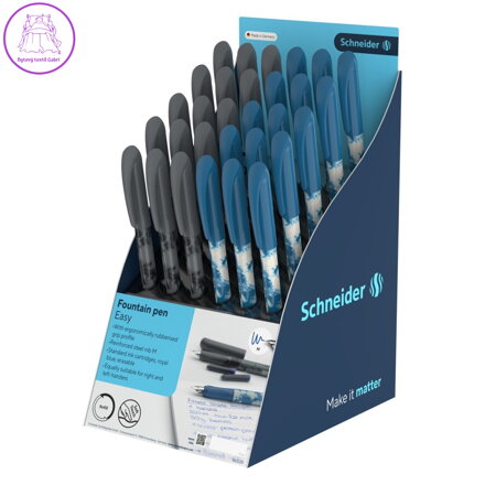 Prezentační stojan Plnicí pero Schneider Easy 30 ks - modrá náplň