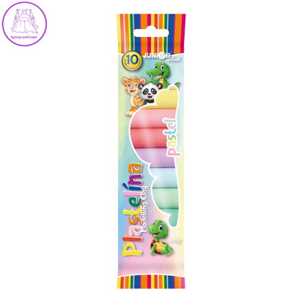 Plastelína JUNIOR 10 odstínů, 200g Pastel