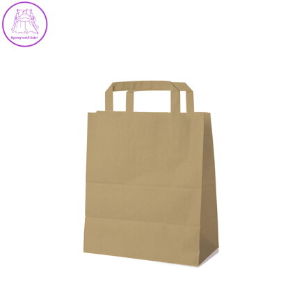 Papírové tašky 18x8x22 cm hnědé / 50ks /
