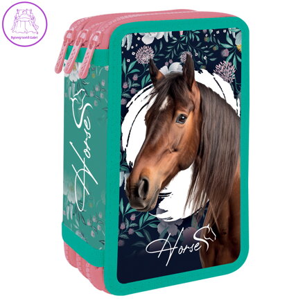 Penál plný - 3 patrový, 43 kusů JUNIOR S8 - Kůň