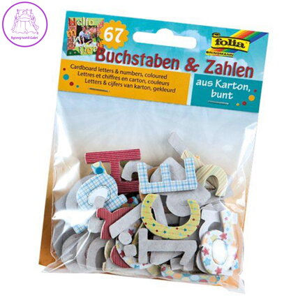 Kartonové písmena a číslice