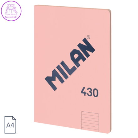 Zošit linkovaný A4 MILAN 48 listů, růžový