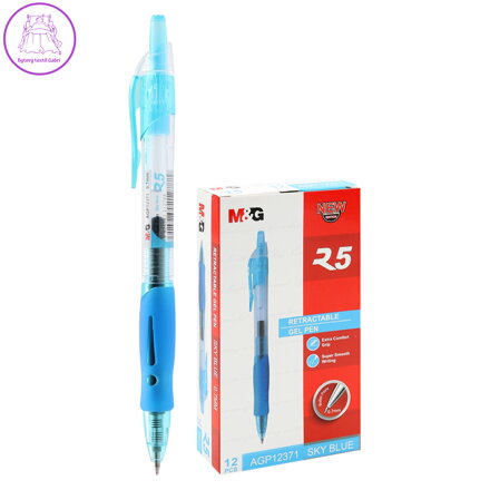 Pero gelové M&G R5 hrot 0,7 mm - světle modrá náplň