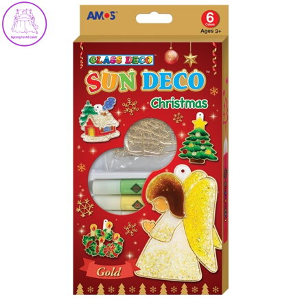 Barvy na sklo - Vánoční sada 6 barev 10,5 ml + 6 sklíček