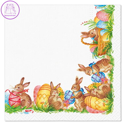 Ubrousky TaT 33x33cm Lacy Frame Gold