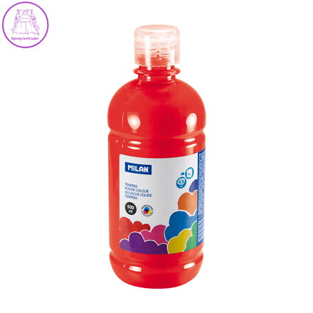 Barva temperová 500ml červená rumělka