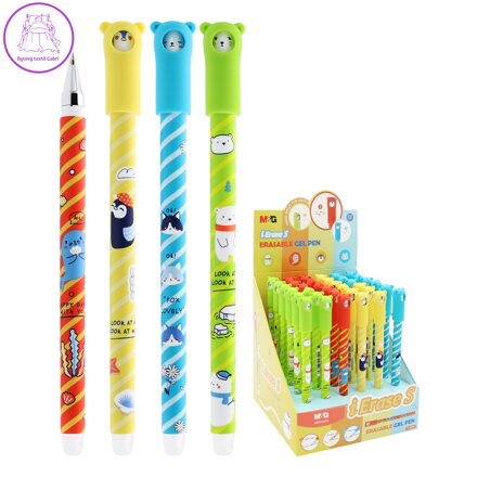 Pero gelové /gumovací M&G S Arctic Adveture 0,5 mm - modrá náplň