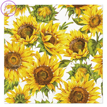 Ubrousky PAW L 33x33cm Dancing Sunflowers